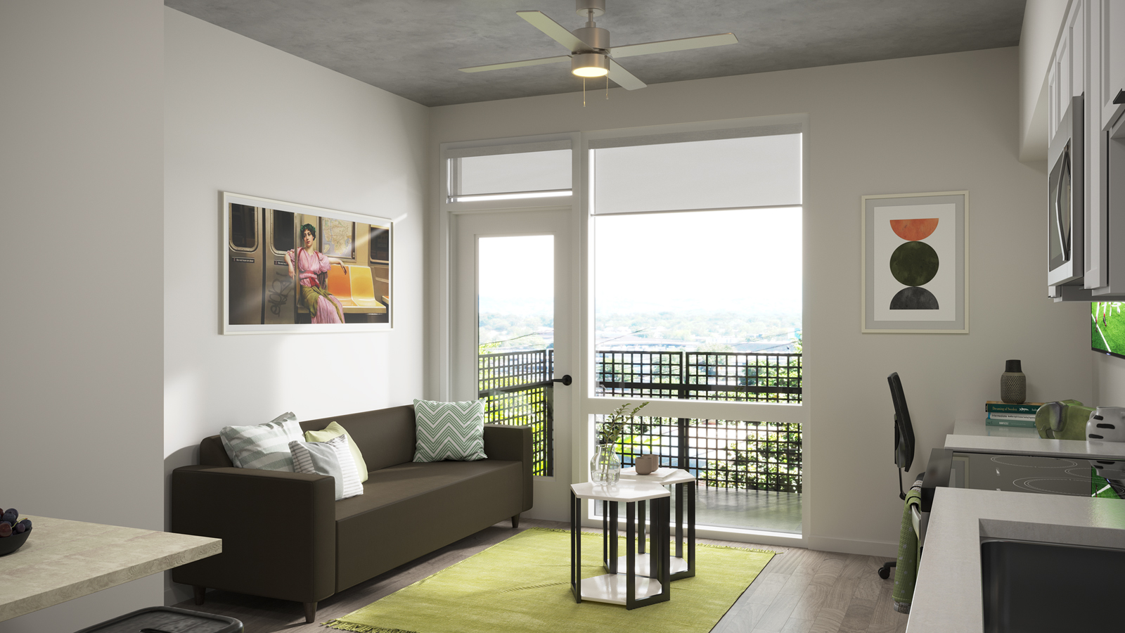 Furnished apartment interior
